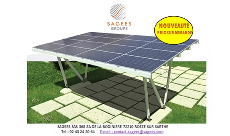 Abri photovoltaïque 2 véhicules 6kW, Guyane, SAGEES